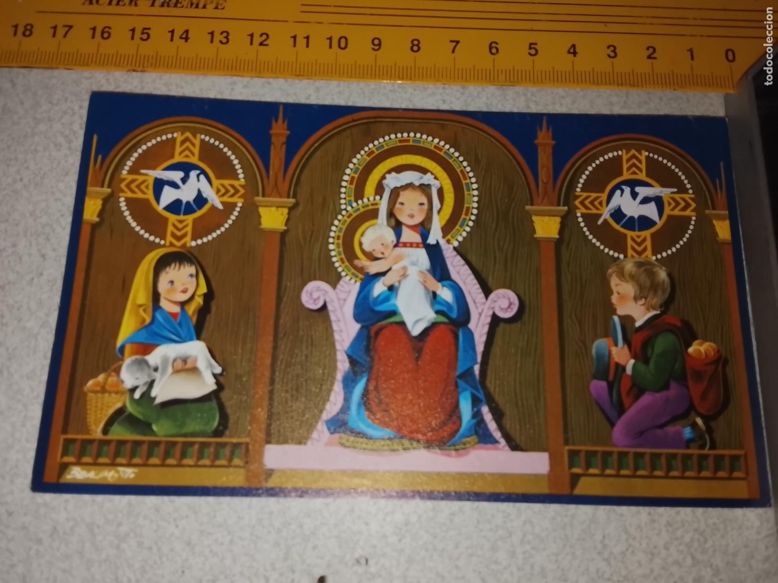 Sellos: ANTIGUA FELICITACION POSTAL / NAVIDADE&Ntilde;A POSTALES NAVIDAD &Oacute; CHRISTMAS PORTAL DE BELEN NACIMIENTO