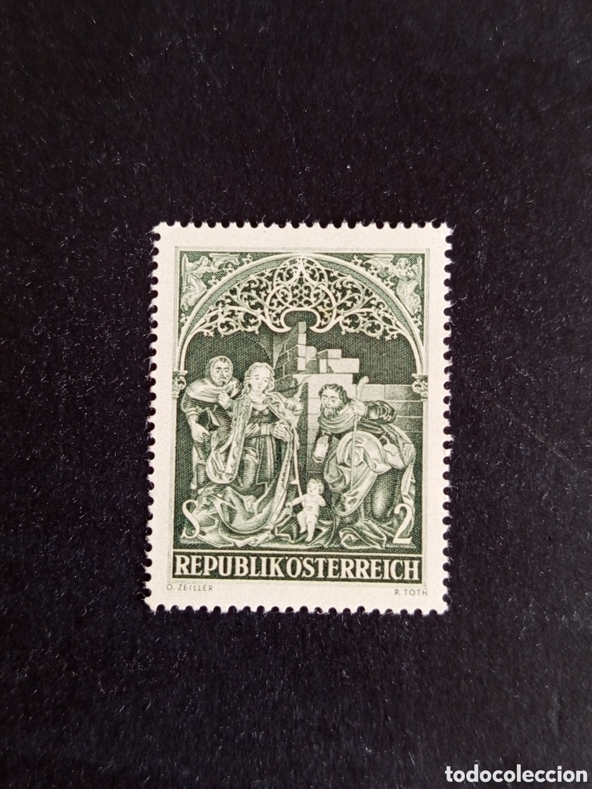 Sellos: AUSTRIA, 1967. Navidad. Adoraci&oacute;n pastores. Escultura. Yvert 1088. Ver fotos. Pedido m&iacute;nimo 3 &euro;.