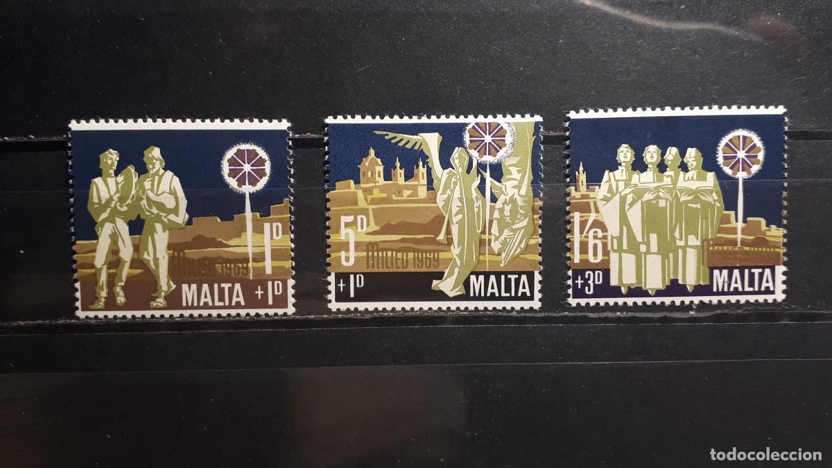Sellos: NAVIDAD. MALTA. A&Ntilde;O 1969. **. YVERT 400/2