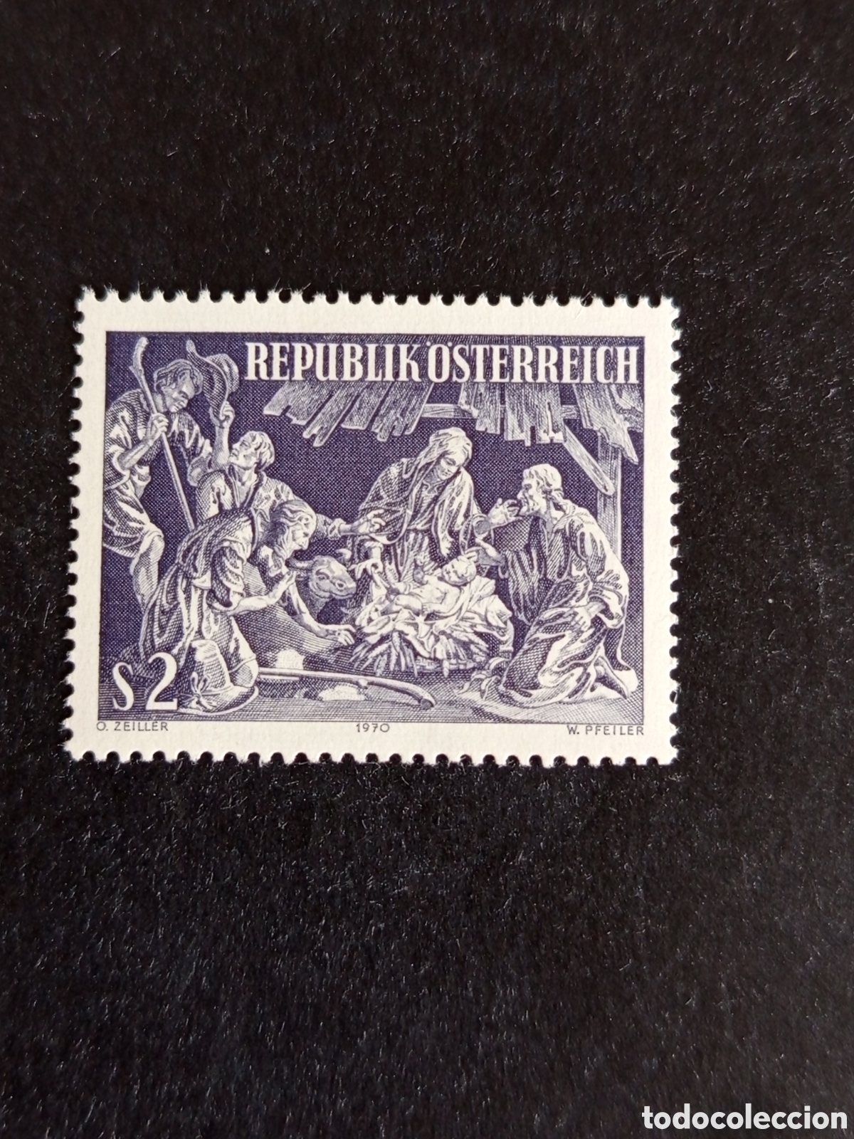 Sellos: AUSTRIA, 1970. Navidad, escultura en madera.Yvert 1179. Ver fotos. Pedido m&iacute;nimo 3 &euro;.Serie completa