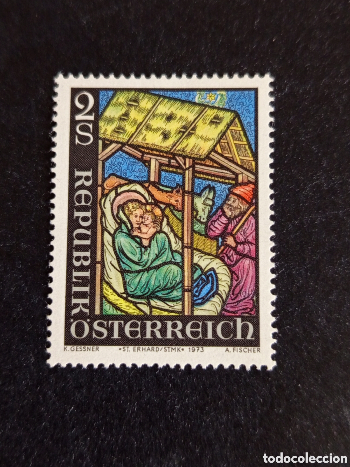 Sellos: AUSTRIA, 1973. Navidad. Nacimiento. Yvert 1264. Pedido m&iacute;nimo 3 &euro;. Ver fotos. Serie completa