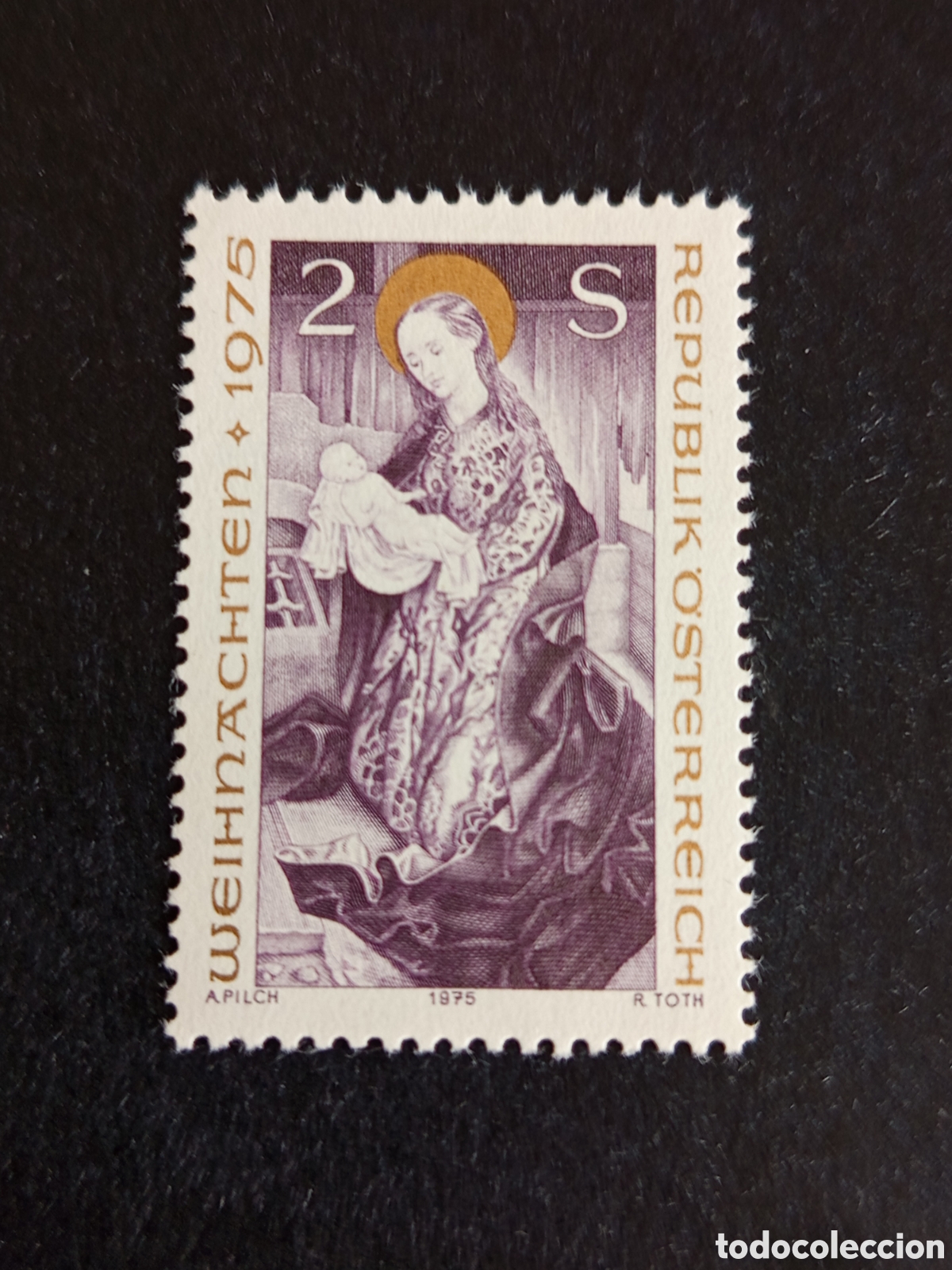 Sellos: AUSTRIA, 1975. Navidad . La Virgen con el Ni&ntilde;o. Yvert 1332. Pedido m&iacute;nimo 3 &euro;. Ver fotos.