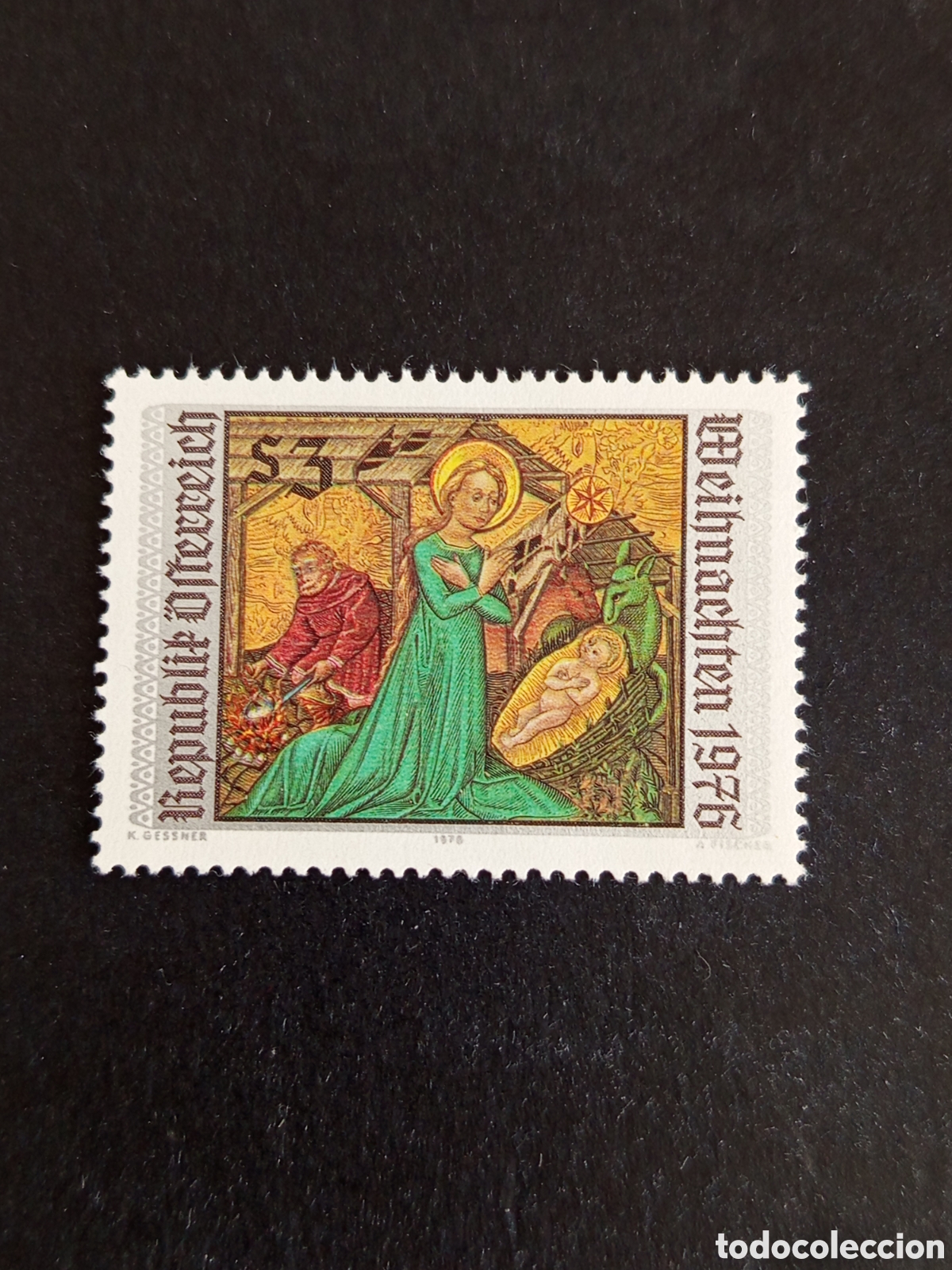 Sellos: AUSTRIA, 1976. Navidad. Pintura. Yvert 1363. Pedido m&iacute;nimo 3 &euro;. Ver fotos. Serie completa en nuevo