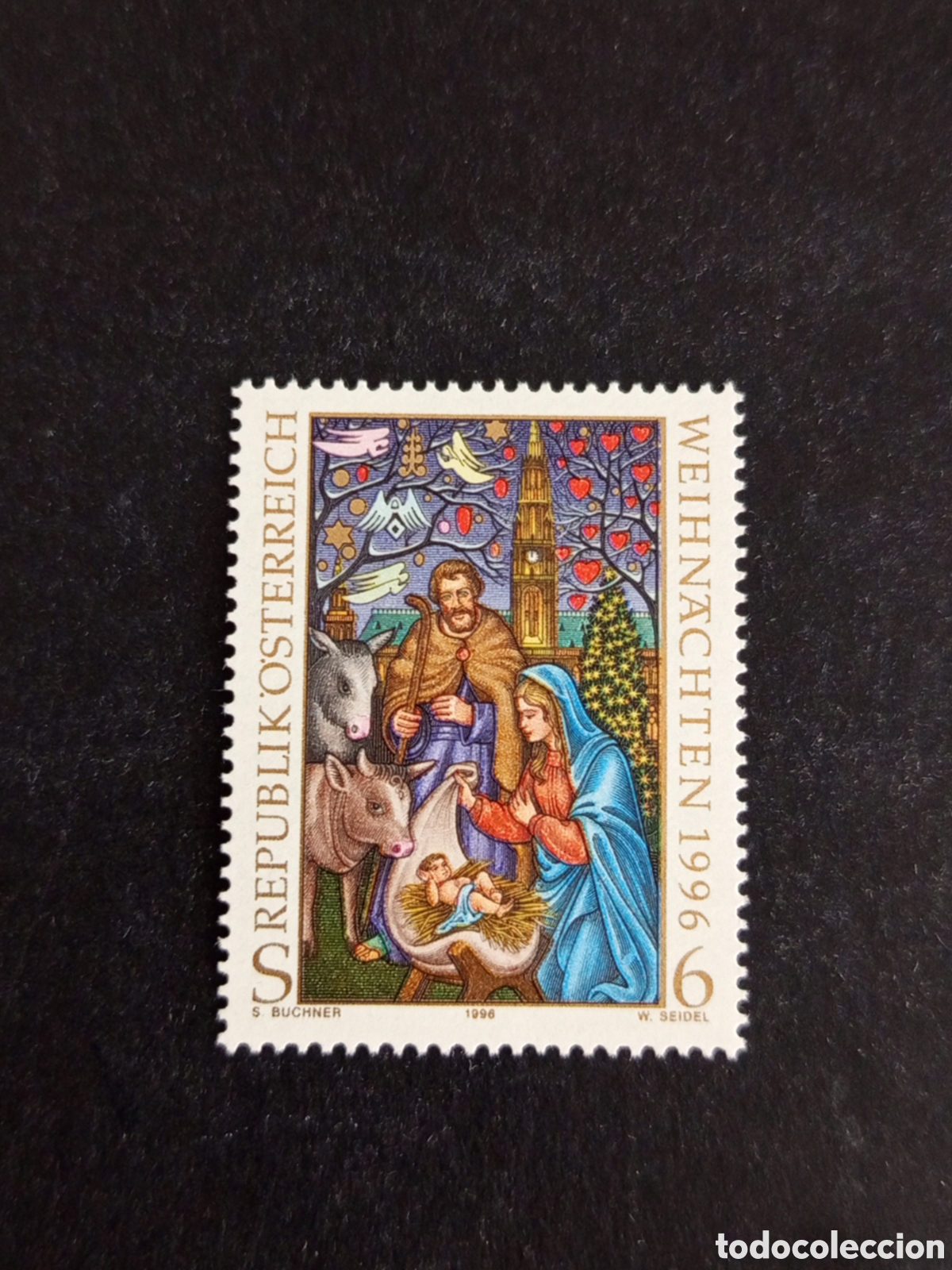 Sellos: AUSTRIA, 1996. Navidad. Nacimiento. Yvert 2035. Pedido m&iacute;nimo 3 &euro;. Ver fotos. Sello sin circular