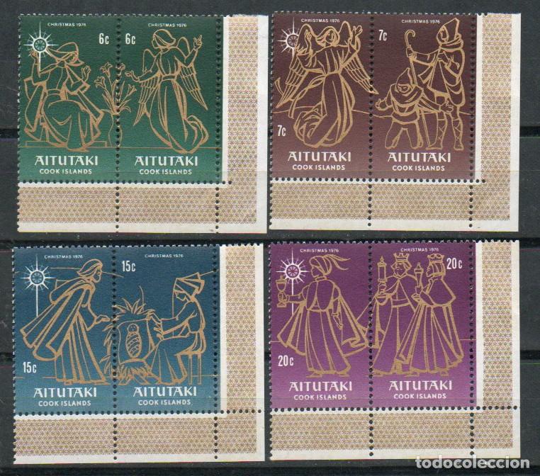 Sellos: AITUTAKI IVERT N&ordm; 180/7, NAVIDAD 1976, NUEVO*** SERIE COMPLETA