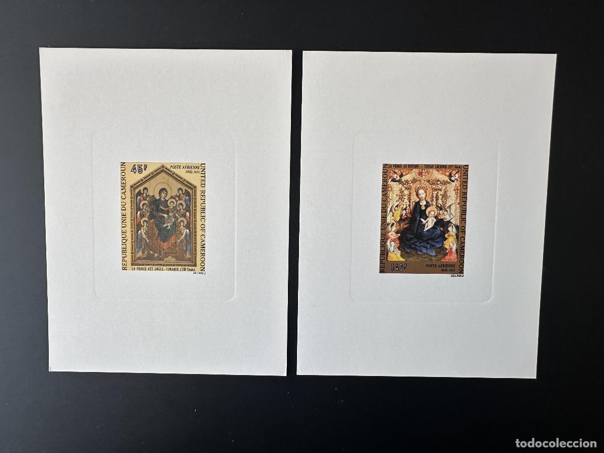 Sellos: Camer&uacute;n 1972 Mi. 717 - 718 Proof Lujo Navidad Arte