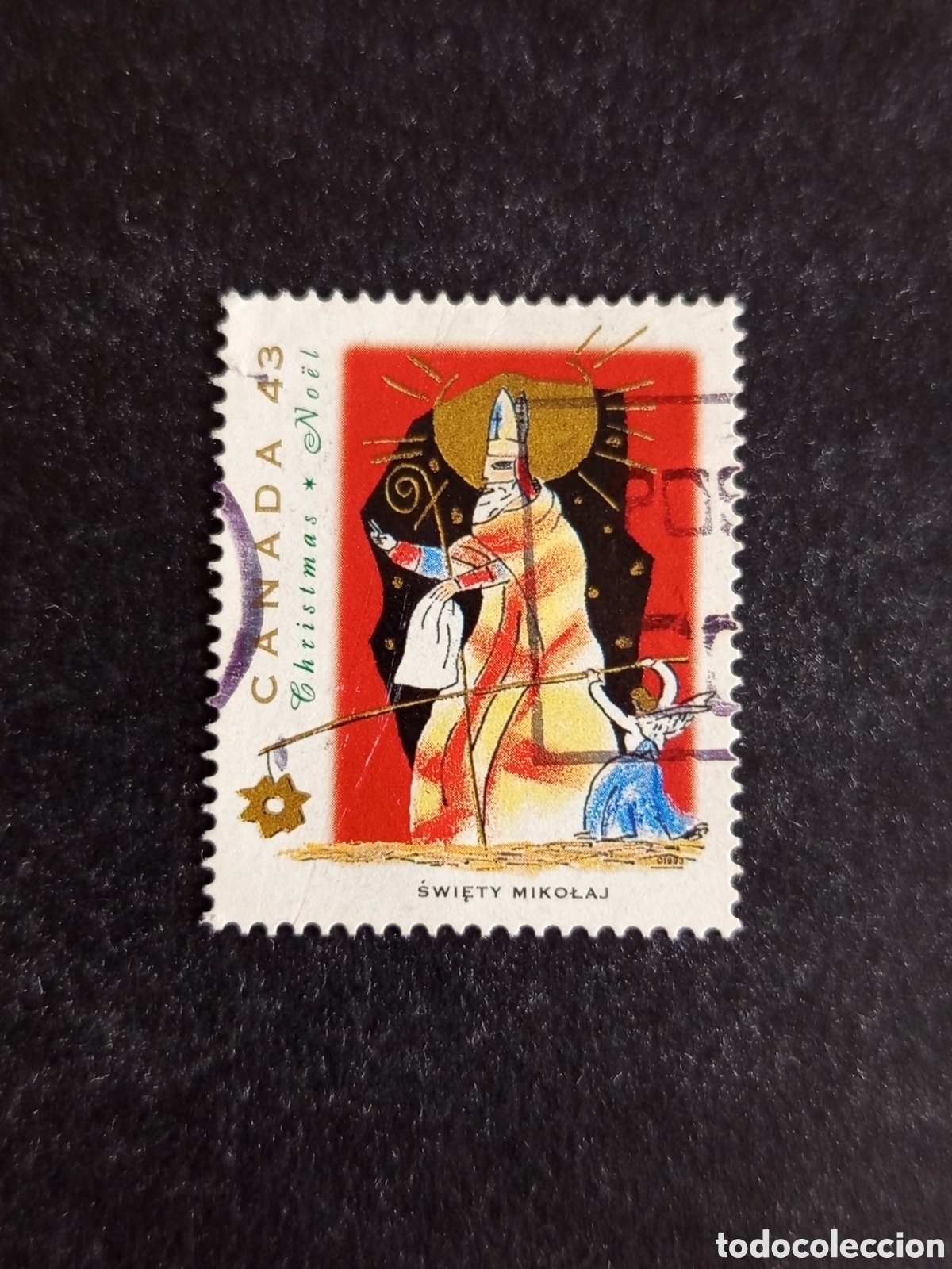 Sellos: Canad&aacute;, 1993. San Nicol&aacute;s. Yvert 1342. Pedido m&iacute;nimo 3 &euro;. Ver fotos