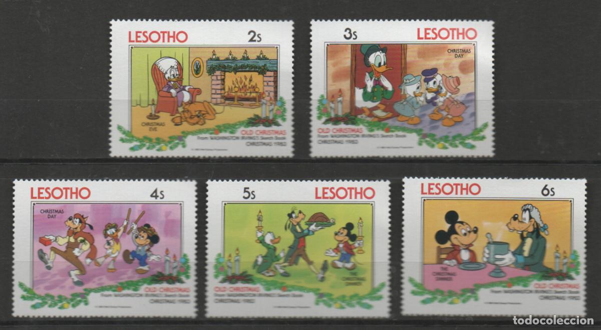 Sellos: LHESOTO IVERT N&ordm; 553/7, NAVIDAD 1983, ESCENAS DE UN LIBRO DE WHASINGTON IRVING, NUEVO **