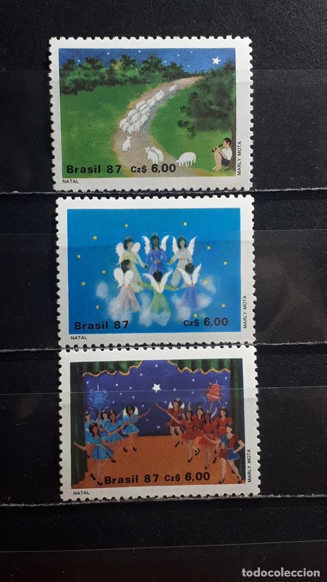 Sellos: NAVIDAD. BRASIL. A&Ntilde;O 1987. **. YVERT 1857/9 - Foto 1