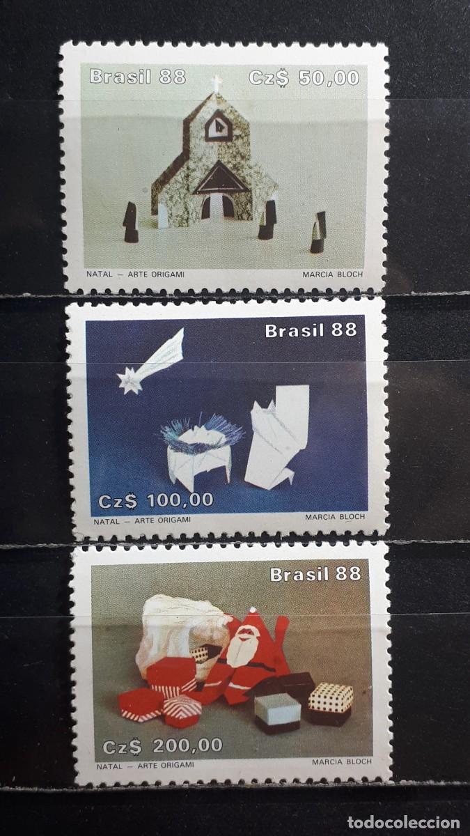 Sellos: NAVIDAD. BRASIL. A&Ntilde;O 1988. **. YVERT 1890/2