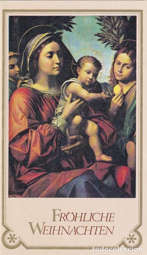 Timbres: D&iacute;ptico - Felicitaci&oacute;n navide&ntilde;a alemana / Islas Salom&oacute;n 1979 Navidad - Virgen con el ni&ntilde;o &middot; Morando