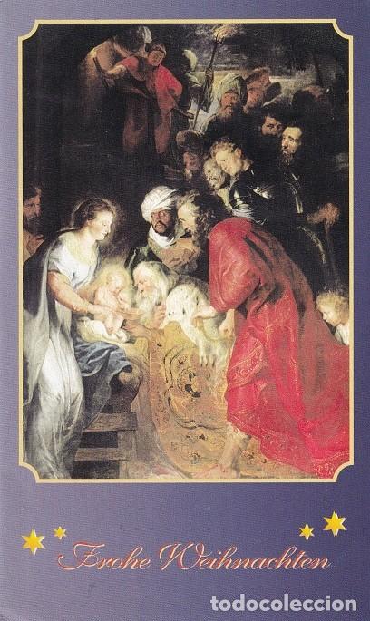 Timbres: D&iacute;ptico - Felicitaci&oacute;n navide&ntilde;a alemana / Islas Salom&oacute;n 2004 - Navidad Adoraci&oacute;n de los Magos (Rub..
