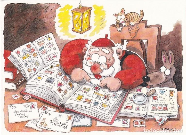 Selos: D&iacute;ptico - Felicitaci&oacute;n navide&ntilde;a alemana / Finlandia Suomi Finland 1996 - Navidad - Papa No&euml;l sellos
