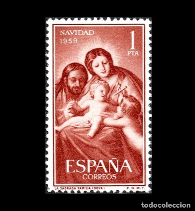 Sellos: 1v Espa&ntilde;a, 1959 | Navidad / La Sagrada Familia | Ed: 1253 Yv: 942 Mi: 1150 MNH **