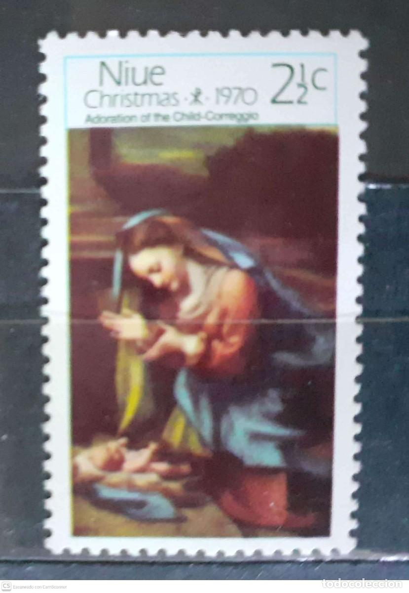 Sellos: NIUE n&ordm; 121**Navidad 1970. Pintura de Correggio