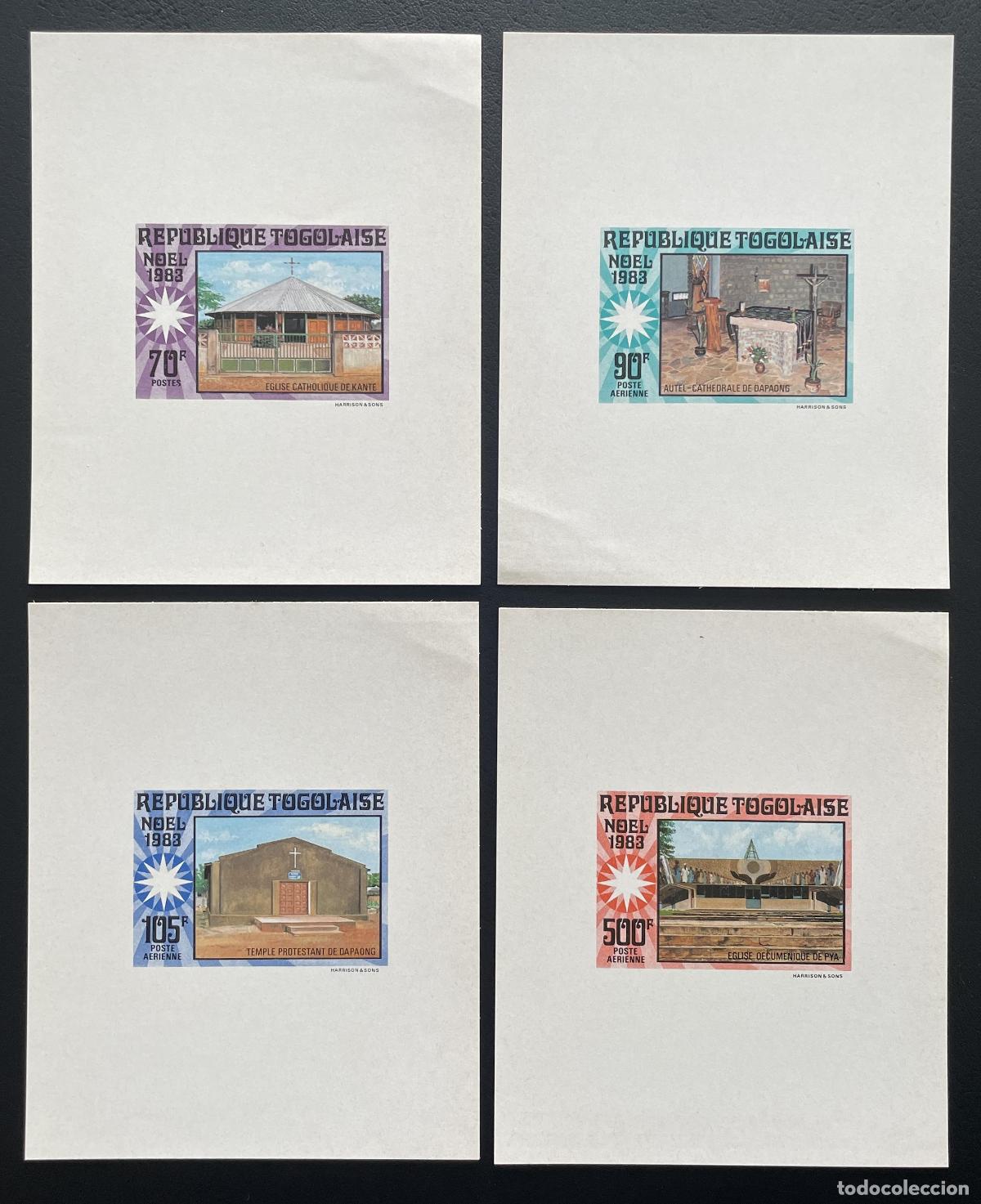 Sellos: Togo 1983 Mi. 1652 - 1655 iglesia de Navidad catedral prueba lujo