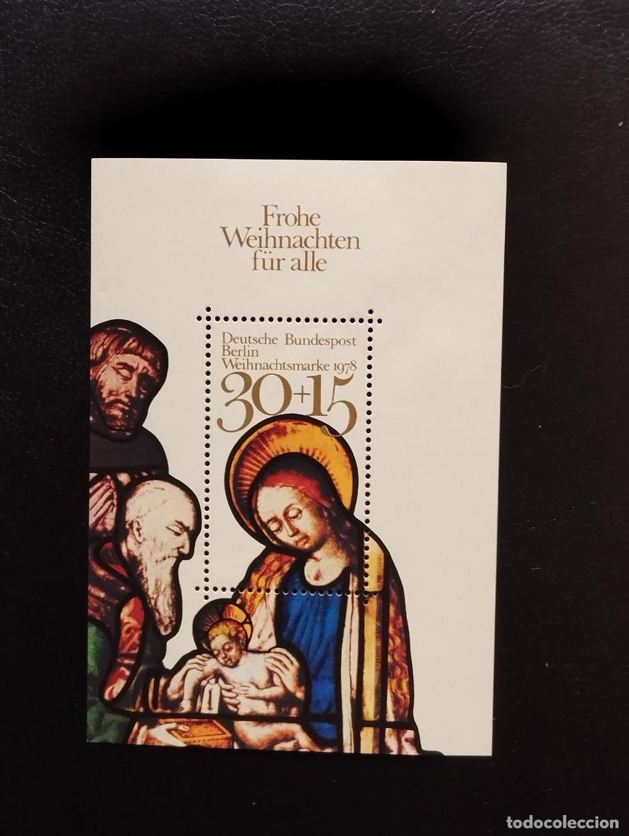 Sellos: 09.08/ Alemania Berl&iacute;n.1978. Navidad. Bloque en nuevo