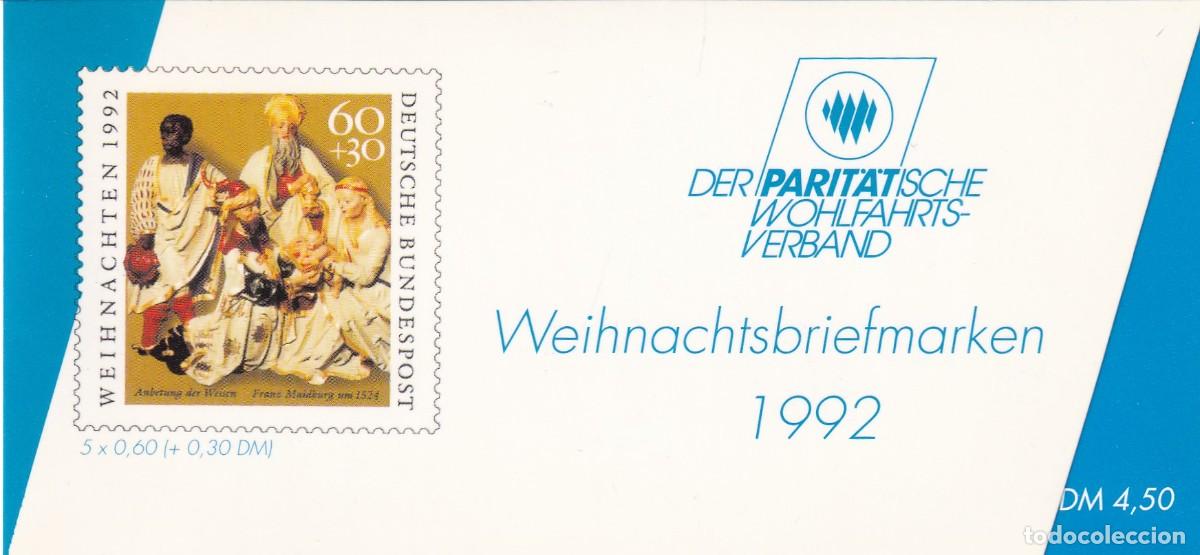 Sellos: Carnet Alemania 1992 - Navidad - Adoraci&oacute;n de los Reyes Magos - Obras de Franz Maidburg