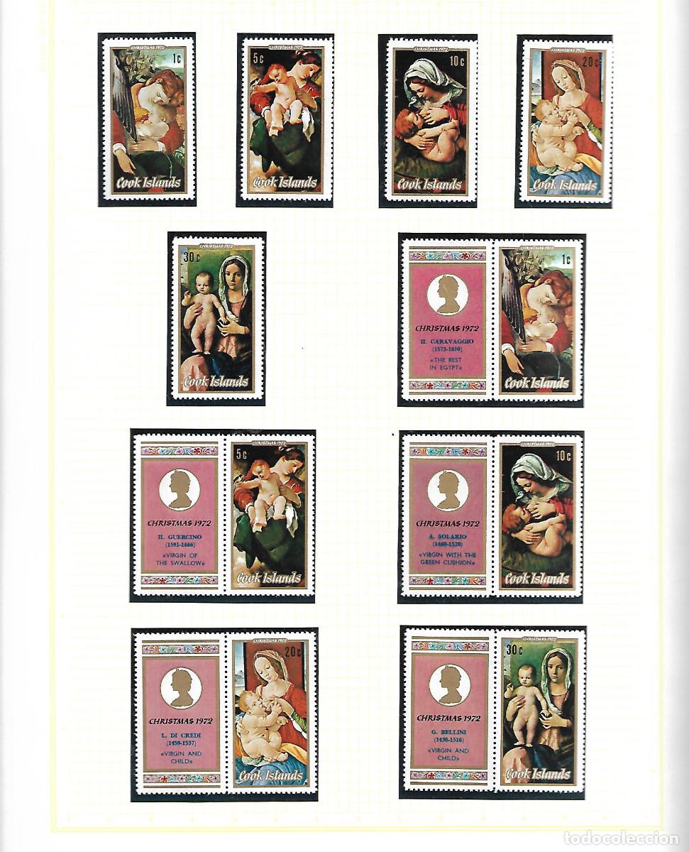 Sellos: TEMA NAVIDAD 1972 SERIE DOBLE NUEVA DE LAS ISLAS COOK