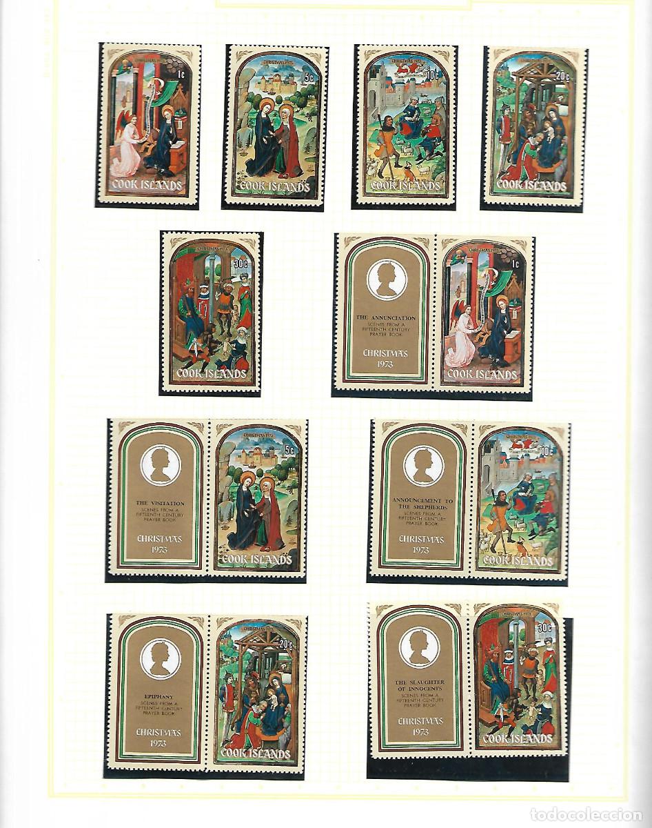 Sellos: TEMA NAVIDAD 1973 SERIE DOBLE NUEVA DE LAS ISLAS COOK