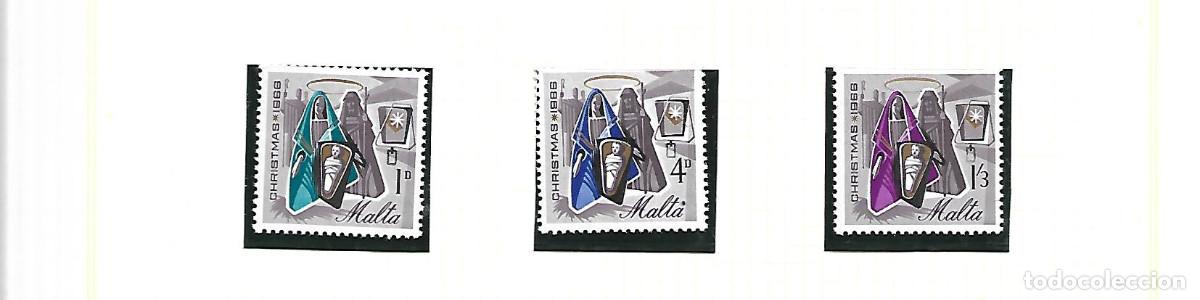 Sellos: TEMA NAVIDAD 1966 SERIE NUEVA DE MALTA
