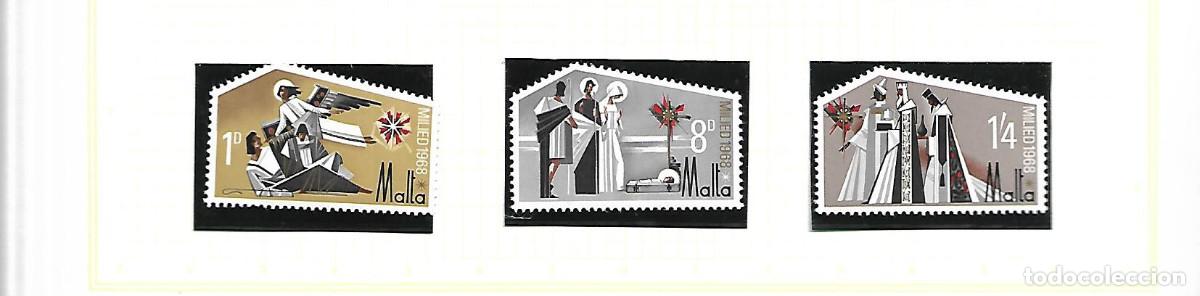 Sellos: TEMA NAVIDAD 1968 SERIE NUEVA DE MALTA