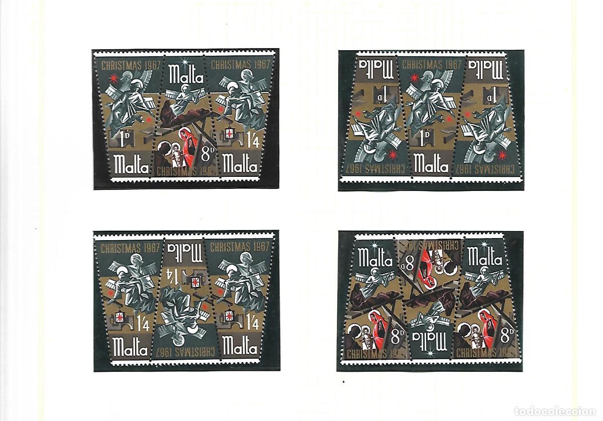 Sellos: TEMA NAVIDAD 1967 TODAS LAS COMPOSICIONES SERIE NUEVA DE MALTA
