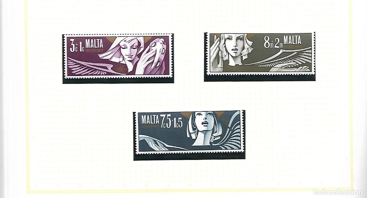 Sellos: TEMA NAVIDAD 1972 SERIE NUEVA DE MALTA