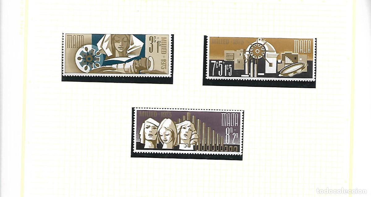 Sellos: TEMA NAVIDAD 1973 SERIE NUEVA DE MALTA