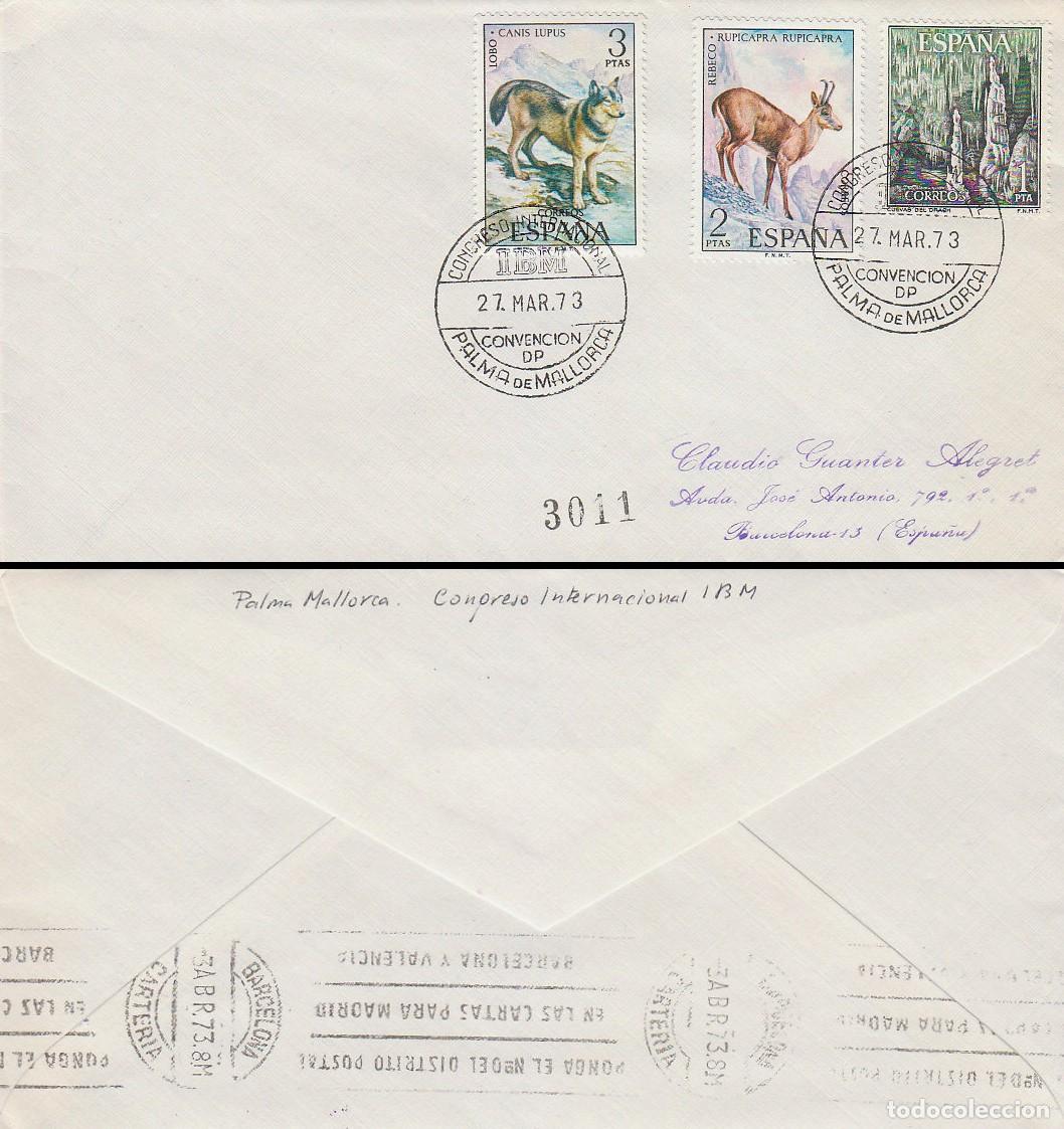 Sellos: A&Ntilde;O 1973, Pola de Siero (Asturias), Exposicion de Navidad, CON SELLO DE NAVIDAD, SOBRE CIRCULADO