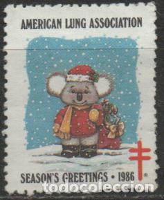 Sellos: ESTADOS UNIDOS, VI&Ntilde;ETA ANTITUBERCULOSOS NAVIDAD 1986