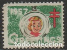 Sellos: ESTADOS UNIDOS, VI&Ntilde;ETA ANTITUBERCULOSOS A&Ntilde;O 1957