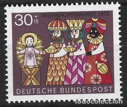 Sellos: ALEMANIA FEDERAL - SELLO DE NAVIDAD 1972 - REYES MAGOS - N&ordm; YVERT 598 - MNH