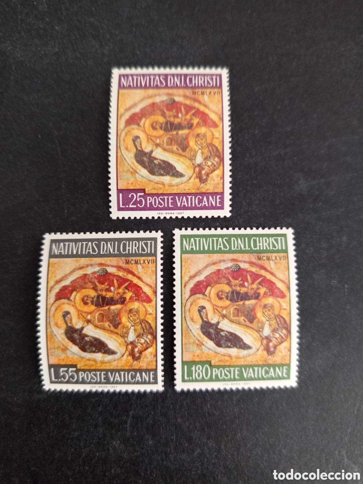 Sellos: Vaticano, 1967. Navidad. Serie completa en nuevo. Yvert 476/8. Pedido m&iacute;nimo 3 &euro;. Ver fotos .