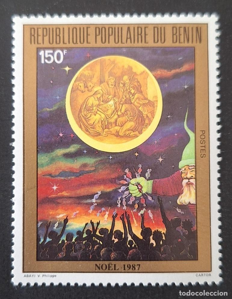 Sellos: Ben&iacute;n 1987 Mi. 462 Navidad Natividad Padre estrellas bel&eacute;n fiesta