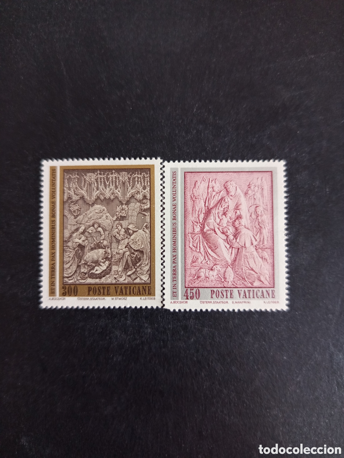 Sellos: Vaticano,1982. Navidad, esculturas. Yv 737/8. Completa en nuevo. Pedido m&iacute;nimo 3 &euro;. Ver fotos.