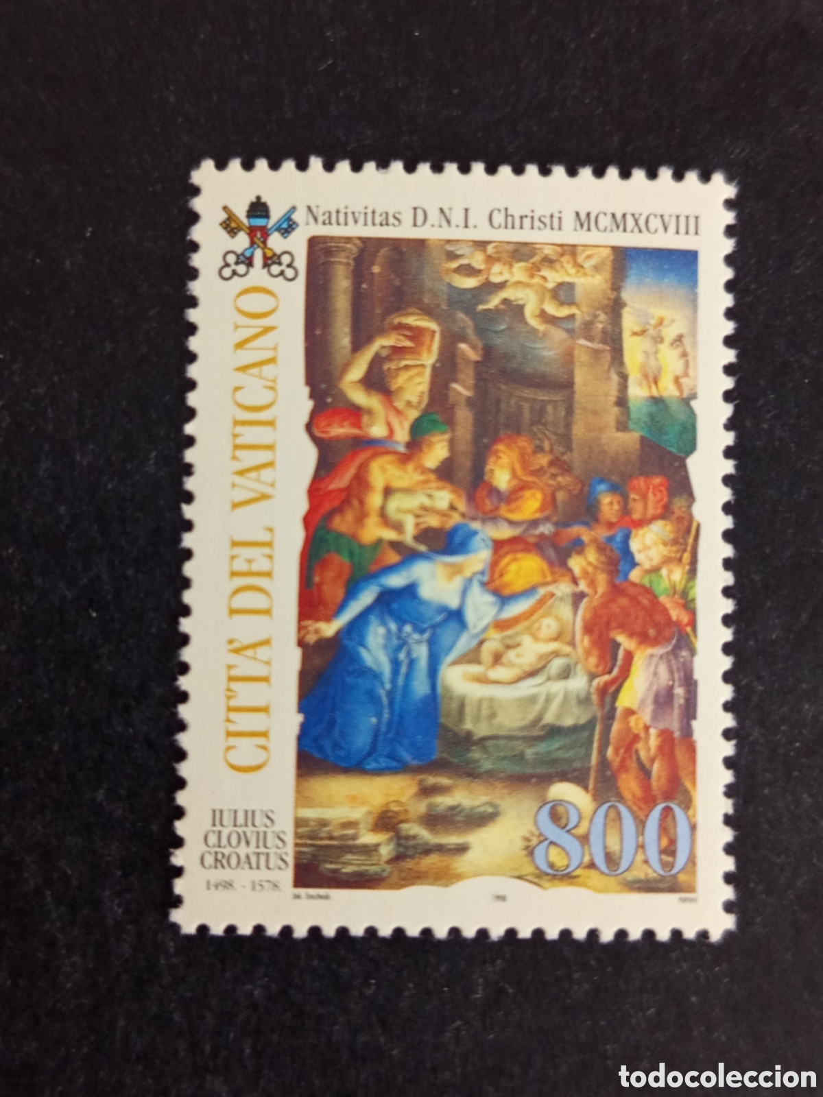 Sellos: Vaticano,1998. Navidad. Adoraci&oacute;n Pastores. Miniatura. Misal Yv. 1120. Completa. Pedido m&iacute;nimo 3 &euro;