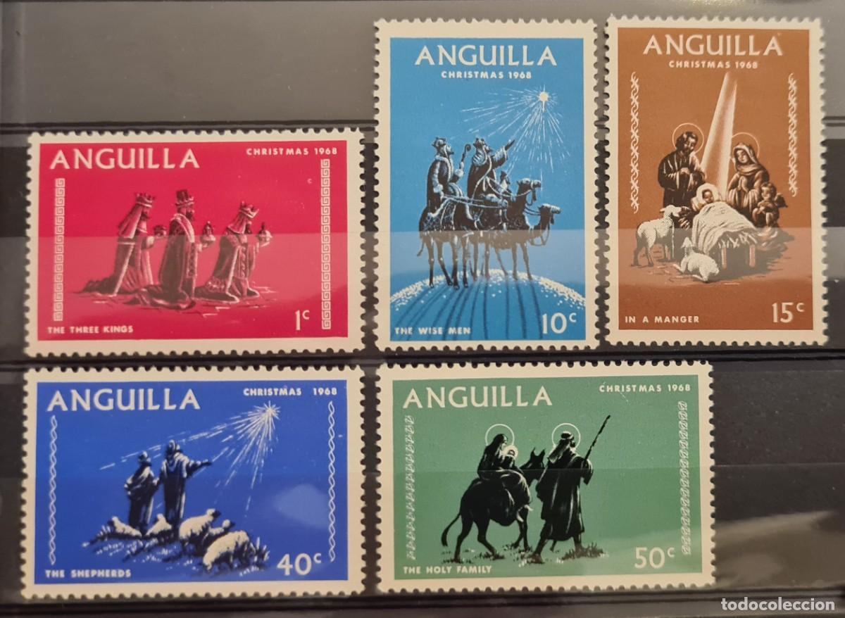 Sellos: Serie completa de sellos nuevos de Anguilla 1968: Navidad
