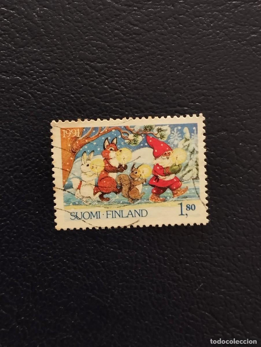 Sellos: 30.09/ Finlandia.1991. Navidad. Sello suelto en usado