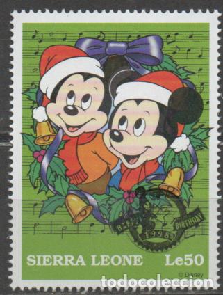 Sellos: SIERRA LEONA IVERT N&ordm; 2433, NAVIDAD 1997, M0RTY Y FREDIE, NUEVO ***