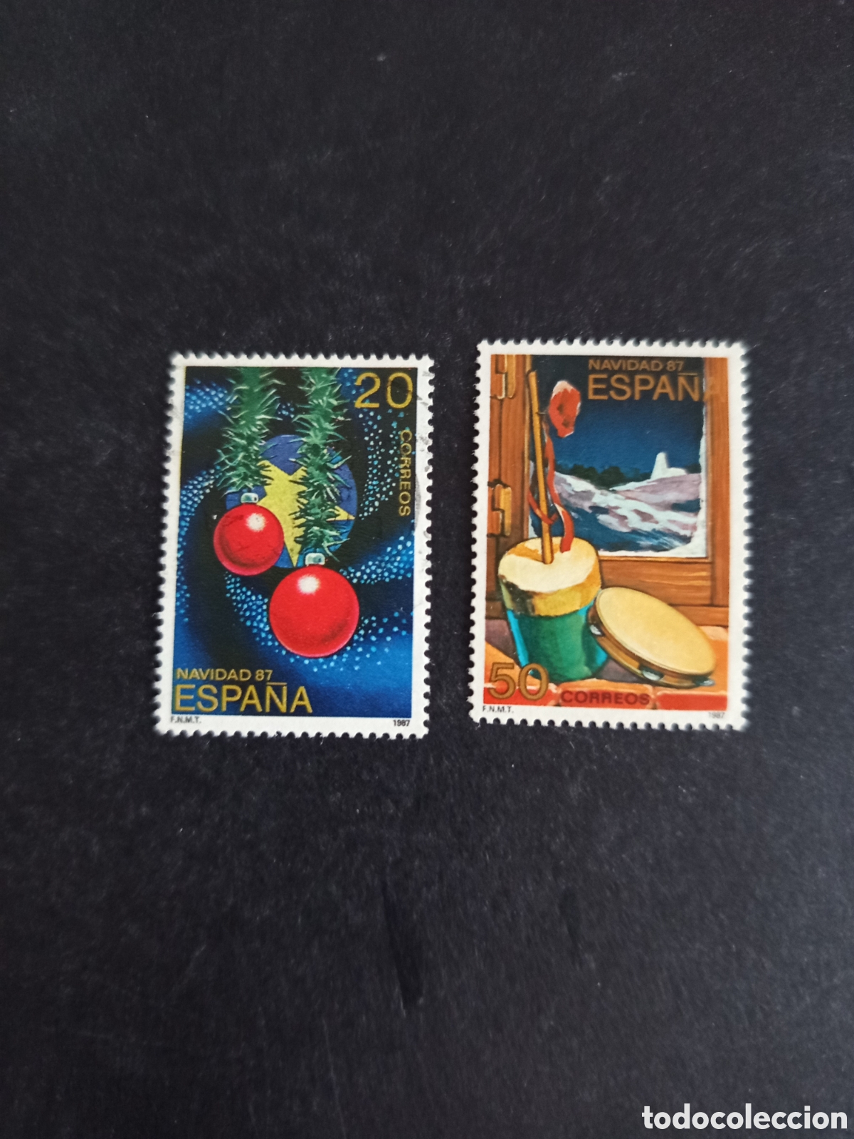 Sellos: Espa&ntilde;a, 1987. Navidad. Decoraci&oacute;n navide&ntilde;a.Usados. Ed. 2925/6. Pedido m&iacute;nimo 3 &euro;. Ver fotos.