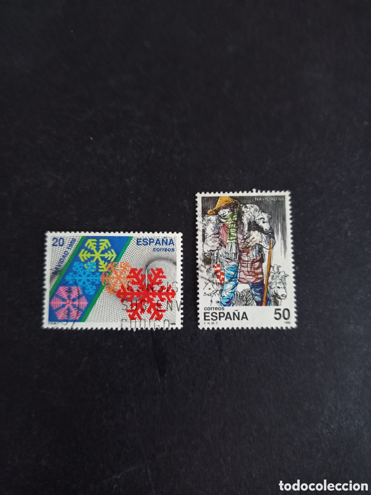 Sellos: Espa&ntilde;a, 1988. Navidad. Motivos navide&ntilde;os.Usados. Ed. 2976/7. Pedido m&iacute;nimo 3 &euro;. Ver fotos.
