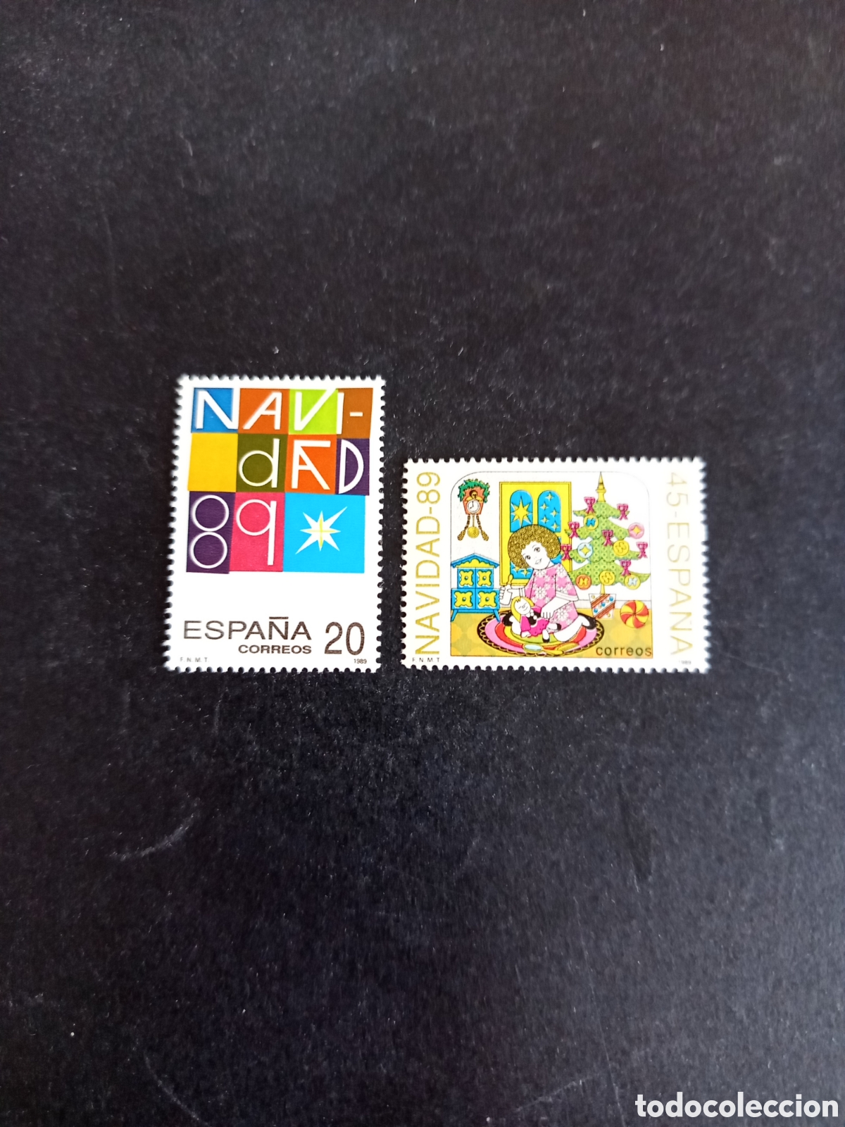 Sellos: Espa&ntilde;a, 1989. Navidad. Motivos navide&ntilde;os.Nuevos. Ed. 3036/7. Pedido m&iacute;nimo 3 &euro;. Ver fotos.