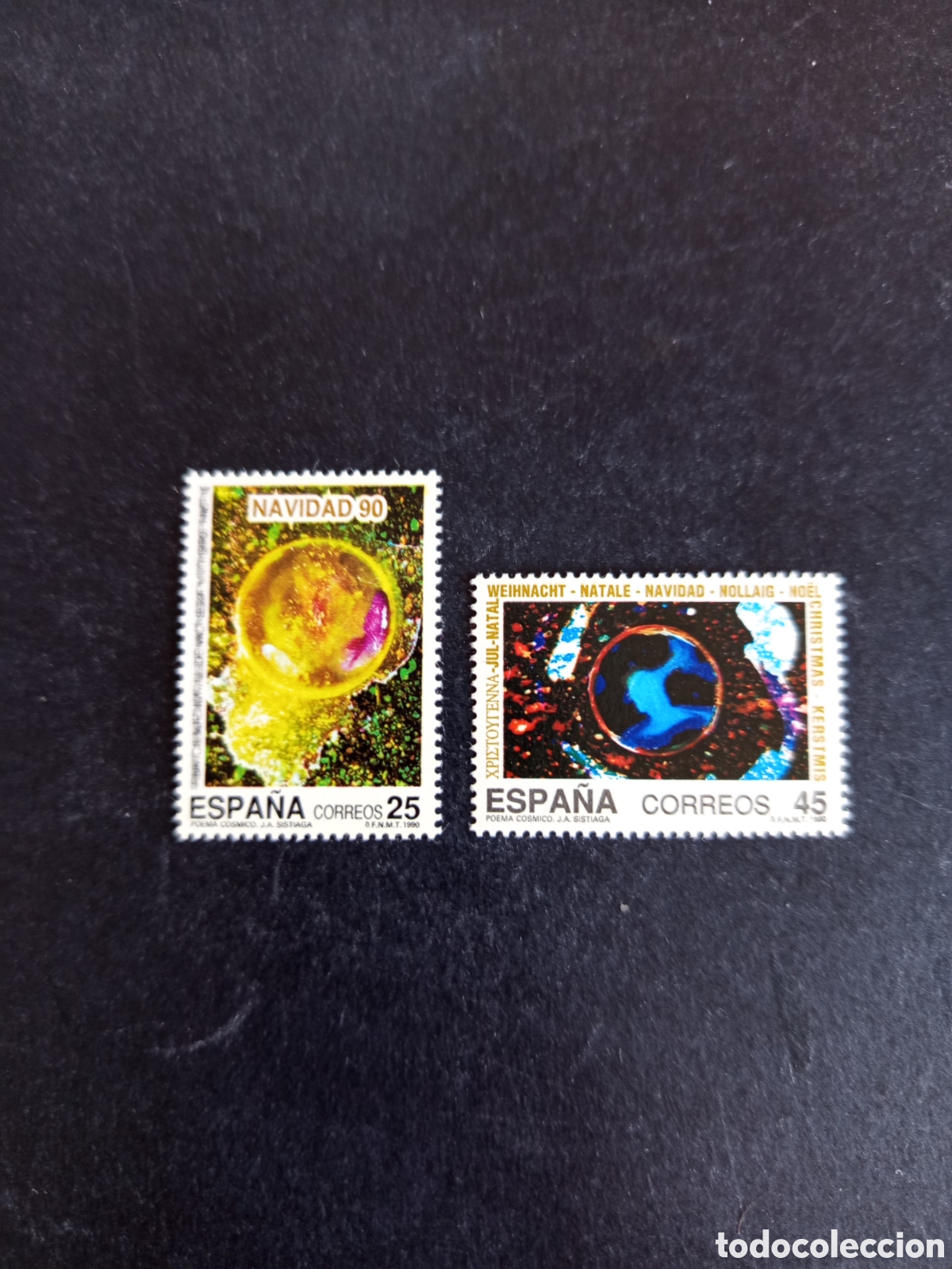 Sellos: Espa&ntilde;a, 1990. Navidad. Nuevos. Ed. 3084/5. Pedido m&iacute;nimo 3 &euro;. Ver fotos.El lote es el que se muestra