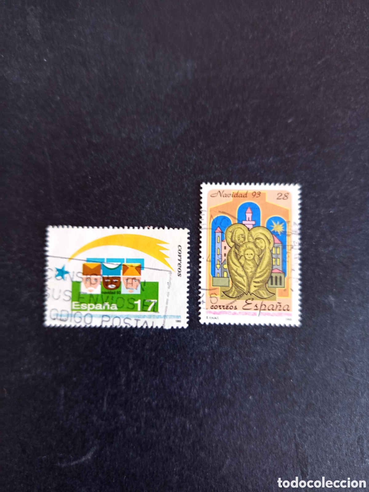Sellos: Espa&ntilde;a, 1993. Navidad. Los Reyes Magos. La Sagrada Familia.Usados. Ed. 3273/4. Pedido m&iacute;nimo 3 &euro;.