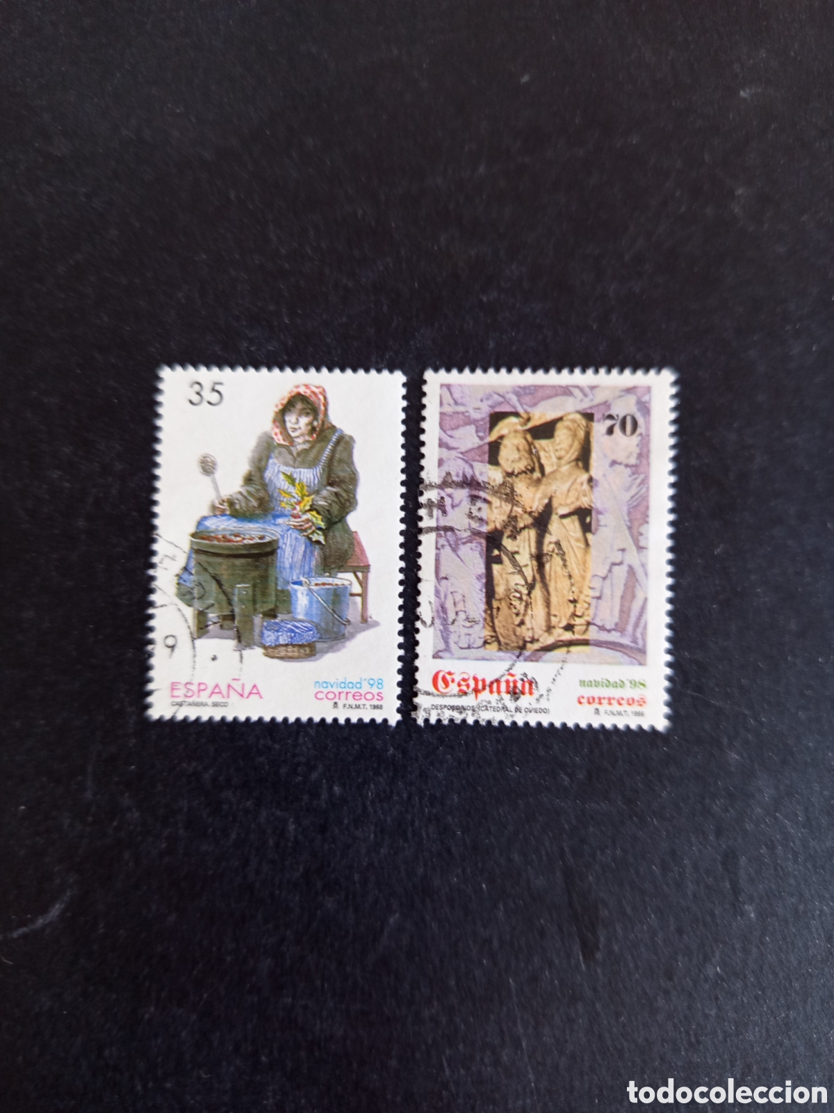 Sellos: Espa&ntilde;a, 1998. Navidad. Usados.Ed. 3596/7. Pedido m&iacute;nimo 3 &euro;. Ver fotos. El lote es el que se muestra