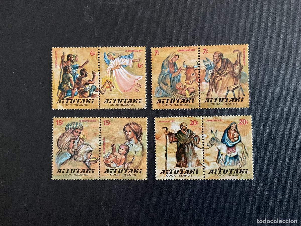 Timbres: AITUTAKI N&ordm; YVERT 205/2*** A&Ntilde;O 1977. NAVIDAD. ESCENAS DE LA BIBLIA SOBRE NACIMIENTO DE JESUCRISTO