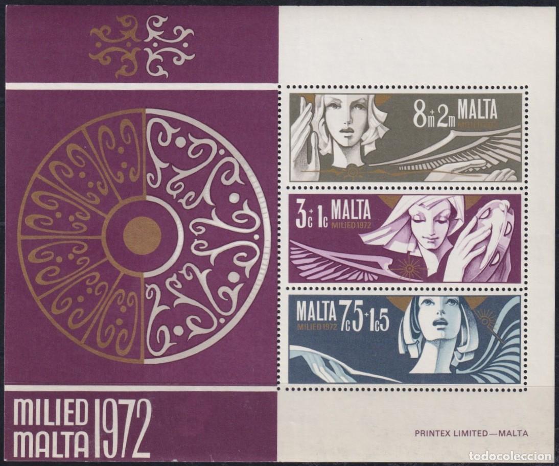 Selos: F-EX64648 MALTA MNH 1972 CHRISTMAS NAVIDAD DRAWING ART WOMAN RELIGION.