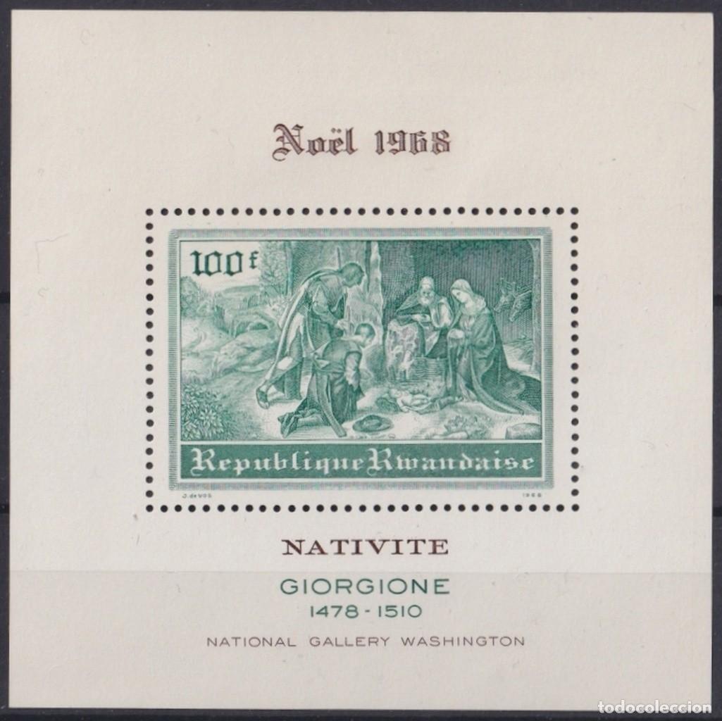 Briefmarken: F-EX63514 RWANDA MNH 1968 CHRISTMAS NAVIDAD RELIGION ART GIORGIONE.