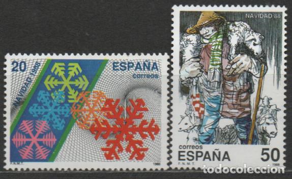 Sellos: EDIFIL 2976/7, NAVIDAD 1988, NUEVO ** SERIE COMPLETA